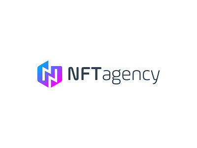 NFT logo for NFT agency blockchain brand identity branding cryptocurrenc design gradient graphic design lettermark logo logo designer logodesign logomark logos minimalist logo modern logo monogram nft nft logo nfts typography