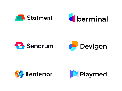 Colorful Vibrant Logo / Overlap Logos / logofolio