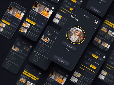 Online Educational App UI Kit Dark Mode