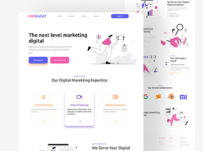 Agency Landing Page Design agency website branding elegant design graphic design illustration landing page design ui user journey user journey map website redesign