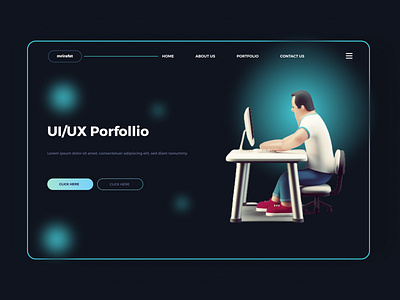 UX UI Designer Portfolio Web Interface