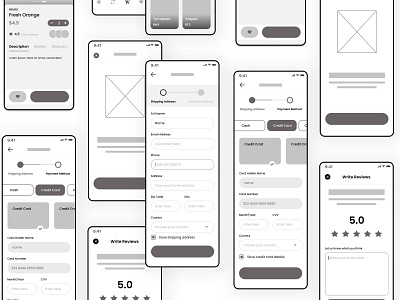 Grocery App Wireframe online food