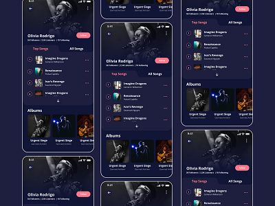 Music Player Mobile app UI