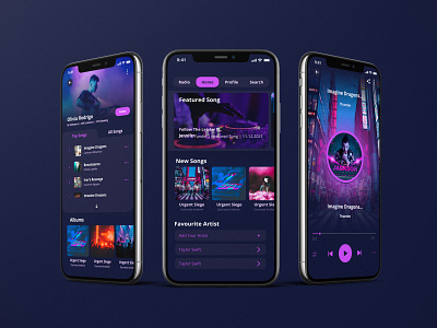 Music Player Player Mobile App UI by Md Rafatul Islam on Dribbble