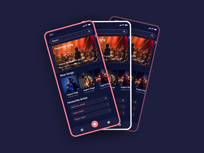 Music Player Mobile App UI app design app screen music app music player online music