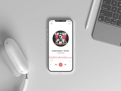 Music Player Mobile App UI app design app screen music app design music player design online music product design prototype ux ui design wireframe