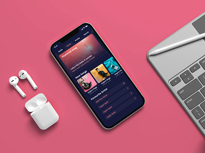 Music Player Mobile App UX UI Kit information architecture music player music player design online music product design prototype wireframe