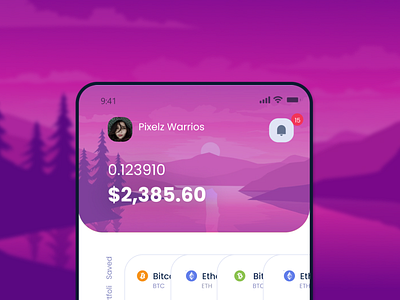 Crypto Wallet Mobile app UI UX Design