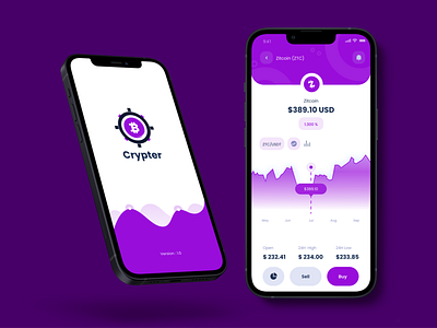 Cryptocurrency mobile wallet app design