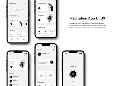 Meditation Mobile app UI UX Design