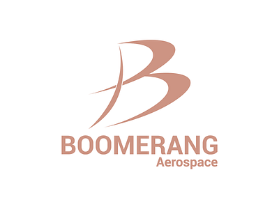 BOOMERANG Aerospace (Flat View) branding design illustration logo vector