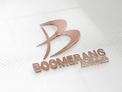 BOOMERANG Aerospace (3D View) branding design illustration logo vector