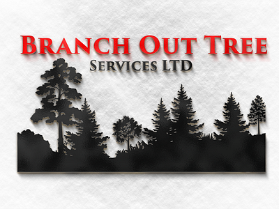 Branch Out Tree Services LTD (3D View) branding design illustration logo vector