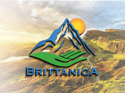 BRITTANICA (3D View) branding design illustration logo vector