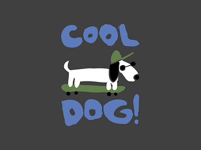 COOL DOG (Flat View) branding design illustration logo vector