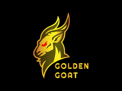 GOLDEN GOAT (Flat View) branding design illustration logo vector