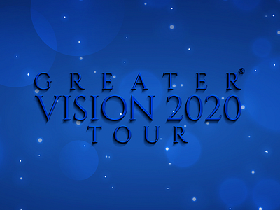 GREATER VISION 2020 TOUR (3D View) branding design illustration logo vector