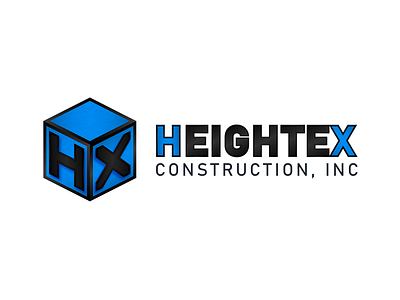 HEIGHTEX CONSTRUCTION, INC (Flat View) branding design illustration logo vector