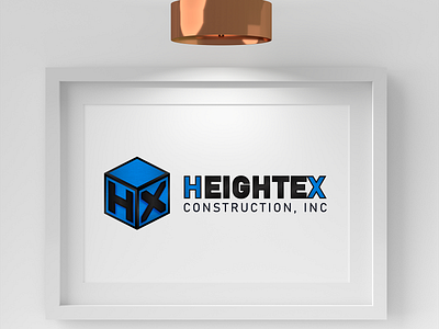 HEIGHTEX CONSTRUCTION INC (3D View) branding design illustration logo vector
