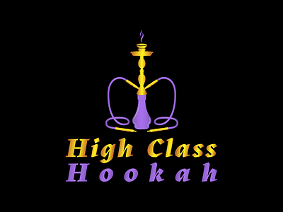 HIGH CLASS HOOKAH (Flat View) branding design illustration logo vector