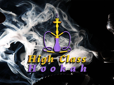 HIGH CLASS HOOKAH (3D View) branding design illustration logo vector