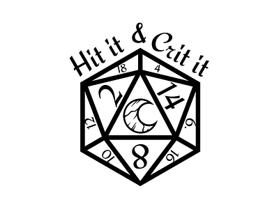 HIT IT & CRIT IT (Flat View) branding design illustration logo vector