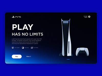 PS5 Concept branding design flat minimal ui web website