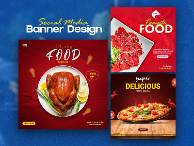Social Media Banner Design ads ads banner food social media post templates graphic design social media post