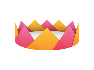 Post-It Paper Crown crown graphic illustrator paper pink post it vector yellow