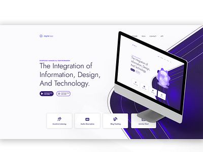 Digital App Landing page | UI Design App Website clean color custom landing page custom website digital app graphic design landing page landing page concept landing page design modern ui design web design website website design white