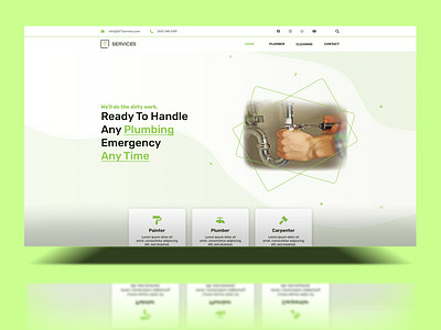 Services Website Design | Plumber UI