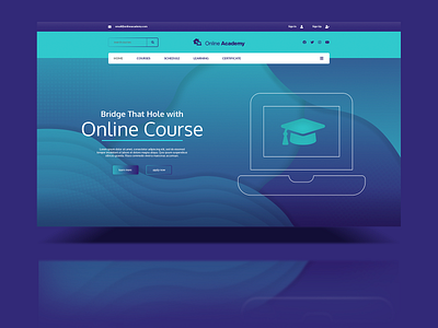 Online Academy Website Design | Online Study UI