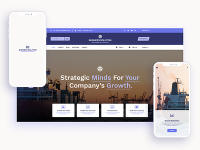 Business Consultant Web Design | Business App UI accountants app design audit blue business business app business consultant clean color consultant custom landing page custom website graphic design mobile app mobile ui modern ui design web design website white