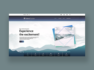 Travel Agency Website | Tour Operator UI Design blue clean color custom landing page custom ui custom website graphic design green greenery hillside landing page modern mountain nature ui design web design website website designer white white space
