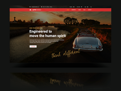 Car Dealer Website | Auto Mechanic UI Design app design car car dealer clean color custom landing page custom website graphic design modern red repair responsive salepurchase showroom typography ui design web design website white yellow