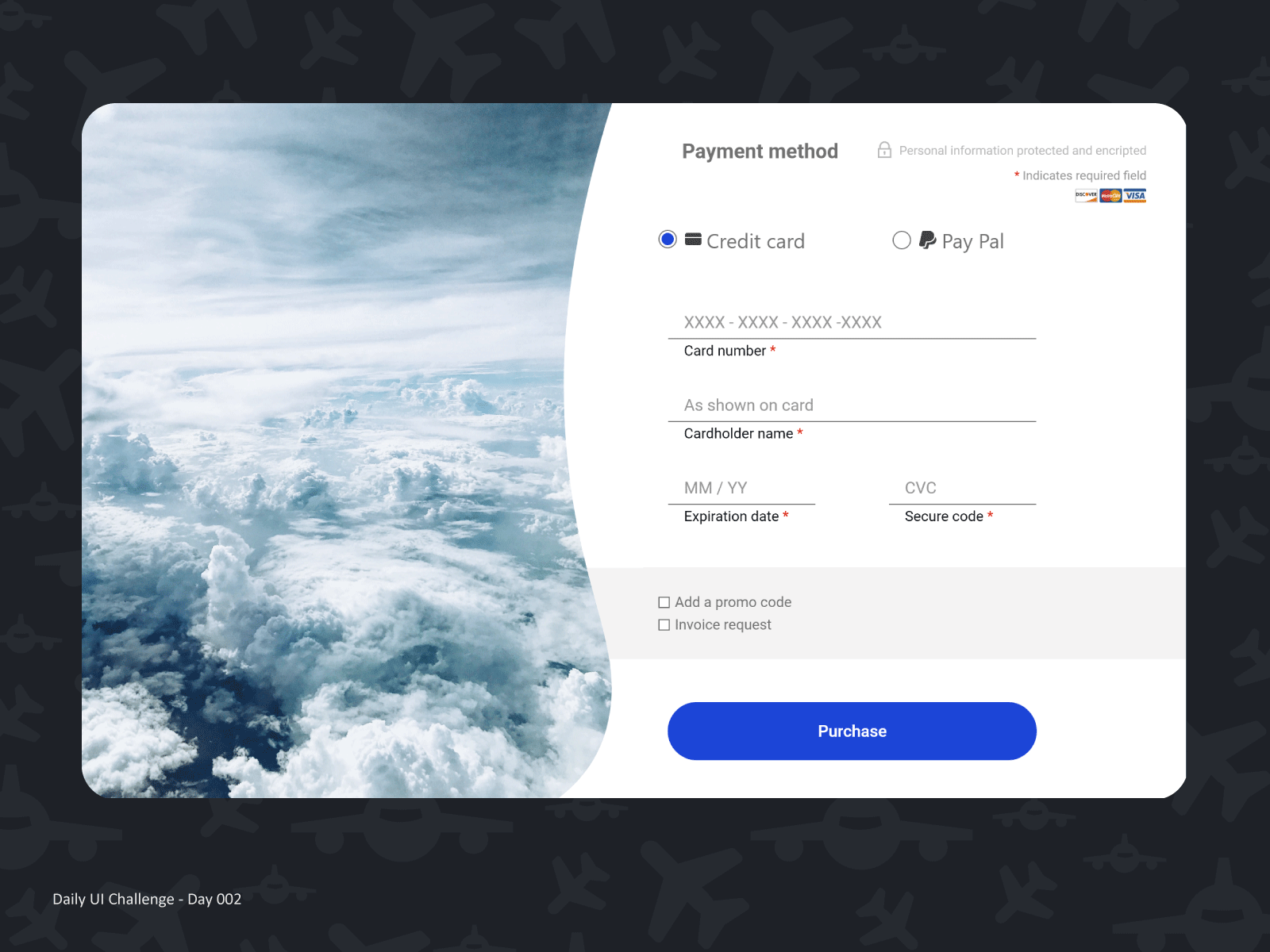 Credit card checkout - Daily UI 002 002 dailyui