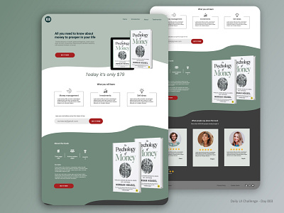 Landing page - Daily UI 003 003 dailyui design figma landingpage