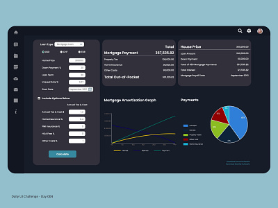 Daily UI 004 - Mortgage Calculator 004 adobe xd dailyui design