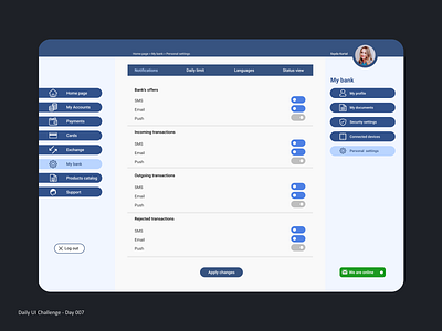 Daily UI day 007 - Settings 007 dailyui figma
