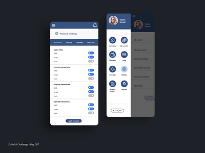 Daily UI 007 - Settings 007 dailyui figma