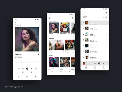 Daily UI 009 - Music player