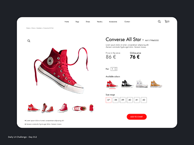 Daily UI - Day 012 012 dailyui e commerce figma