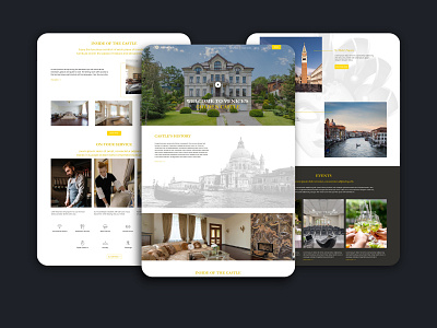 Golden Castle - Home page figma homepage hotel website ui design