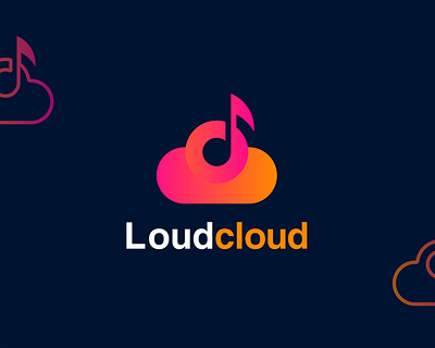 Logo - LoudCloud app branding design flat graphic design icon illustrator logo minimal vector