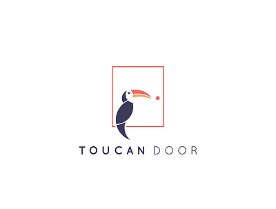 Toucan Door - A door manufacturing company's logo app brand identity branding design door logo graphic design logo toucan toucan logo typography ui vector