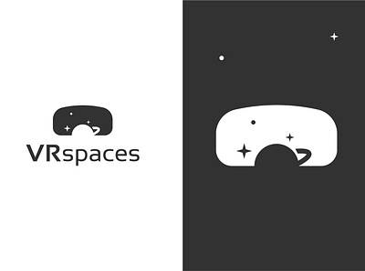 VRspaces - An icon for a new social VR app app branding brochure design flyer graphic design logo space ui ux vector virtual realty vr