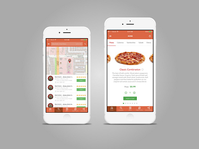 Pizza App app booking concept cooking design ecommerce ios mobile order pizza restaurants ui