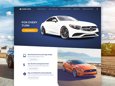 Some site redesign just for fun | Web UI/UX design car funny landing page minimalistic simple ui visual design web website