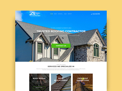 ATL Roofing services construction design roofing ui ux website