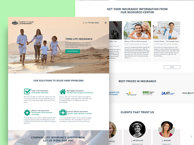 Insurance Group Website business design group insurance life ui ux website